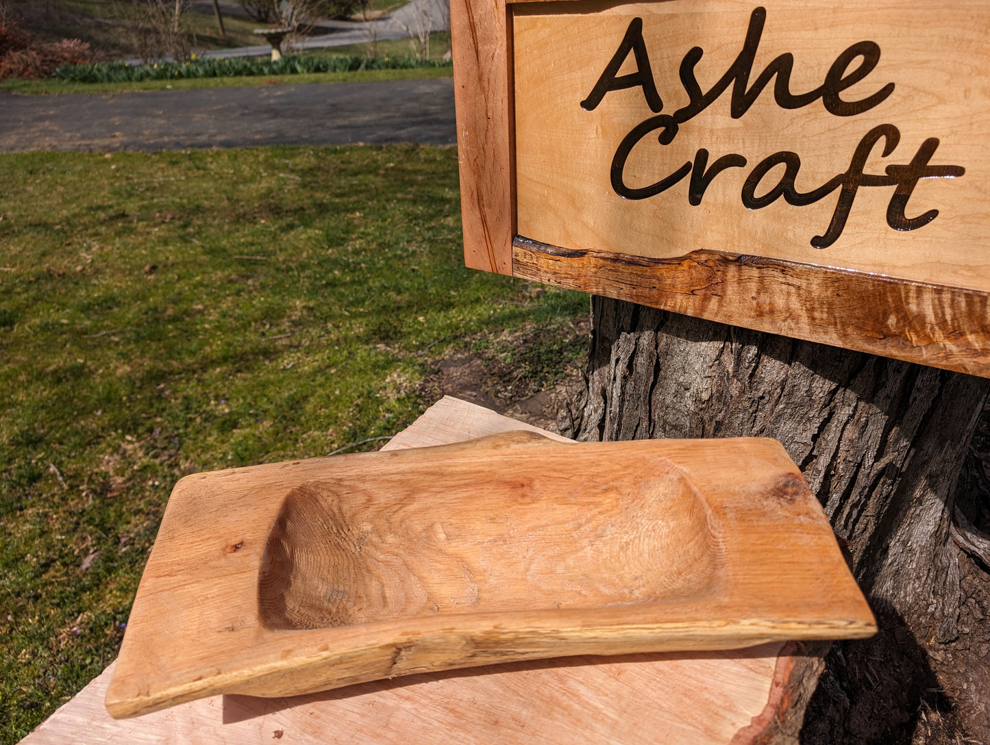Rustic live edge Spalted Maple Dough Bowl