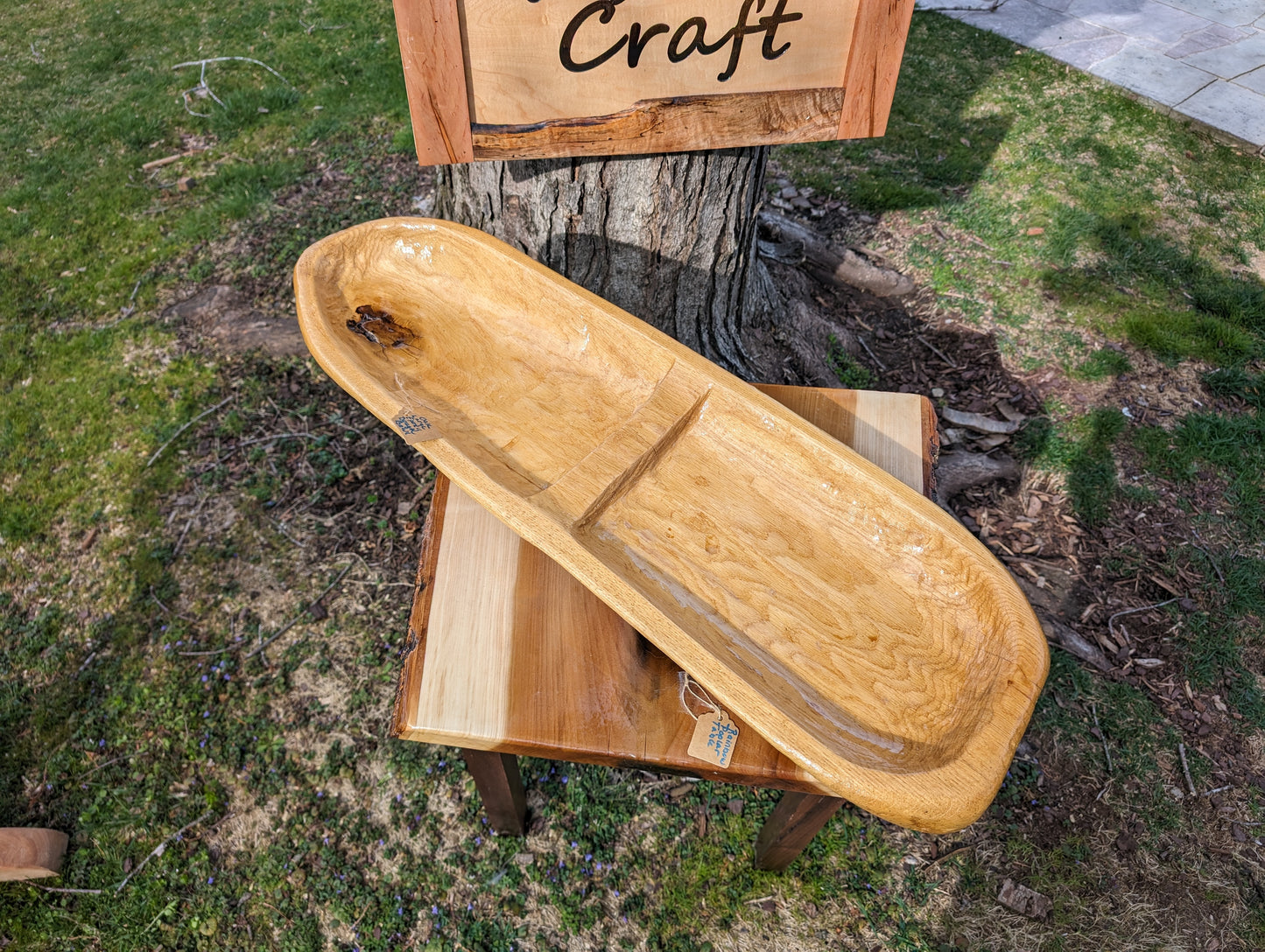 Rustic Red Oak Dough Bowl