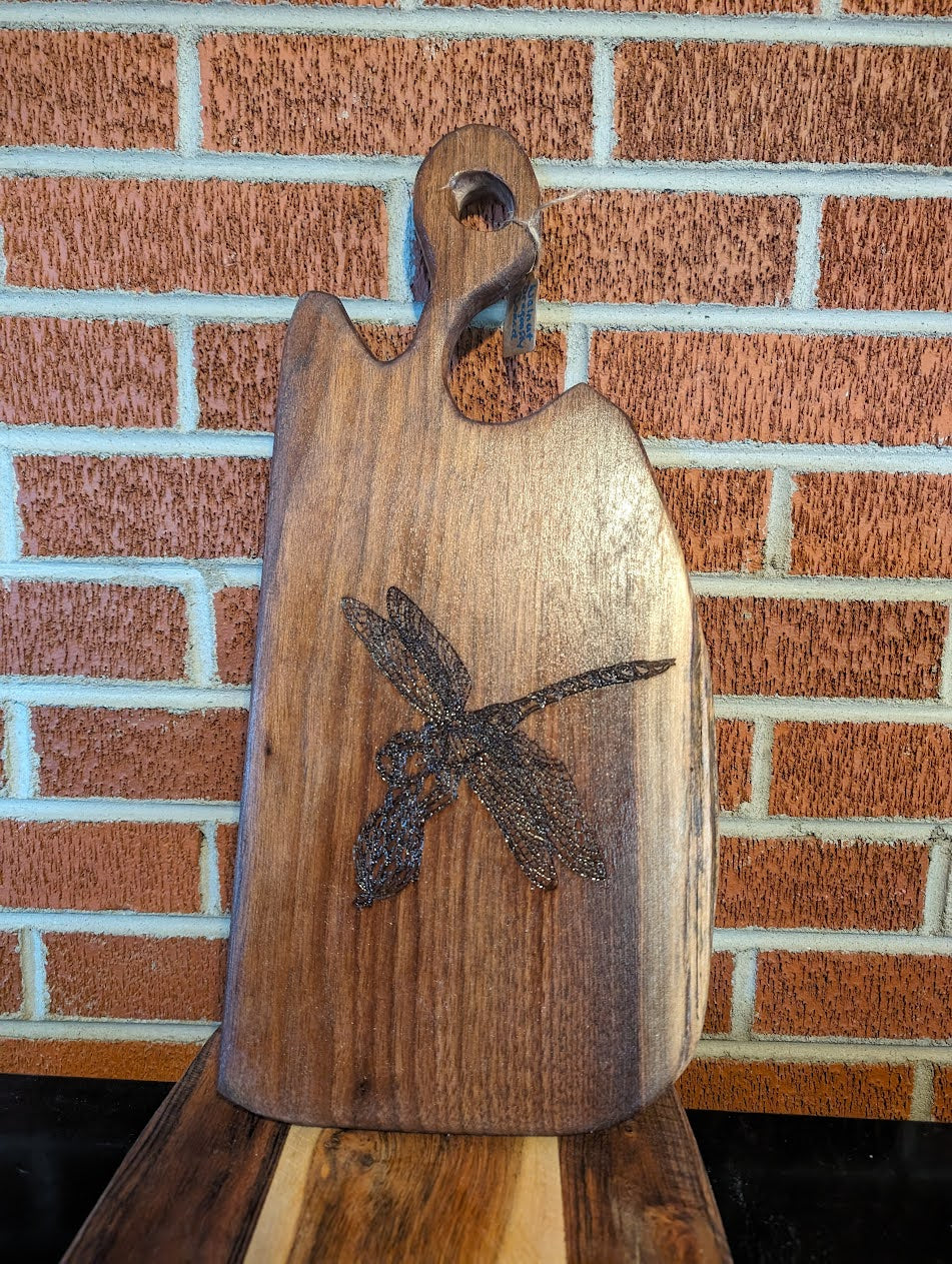 Dragonfly Black Walnut Cutting Board