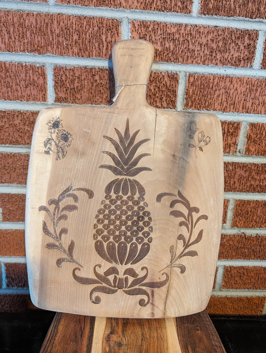 Pineapple Common Yellow Poplar Cutting Board