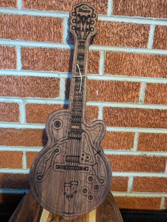 Electric Guitar Black Walnut Cutting Board