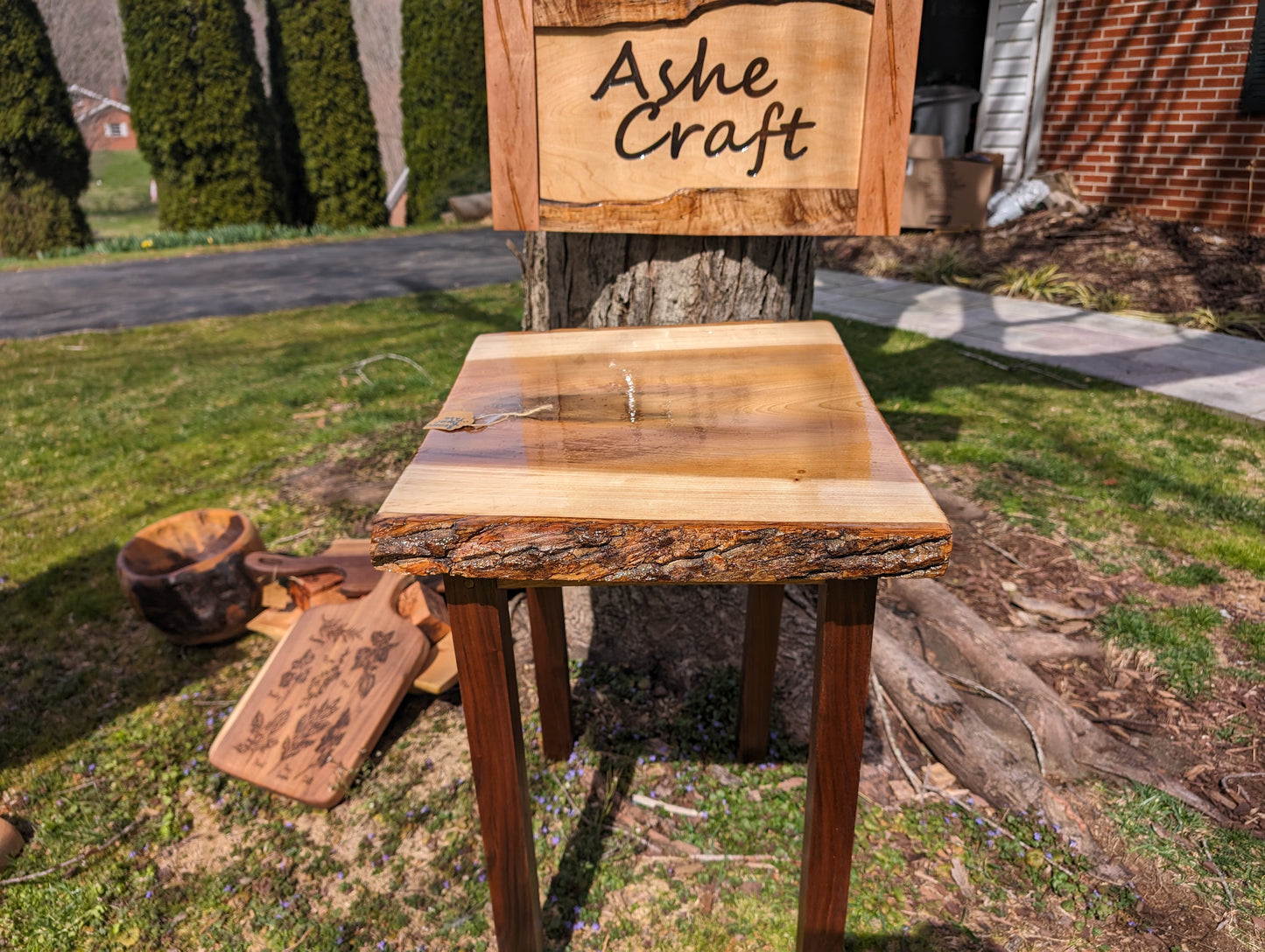 Rainbow Poplar Side Table