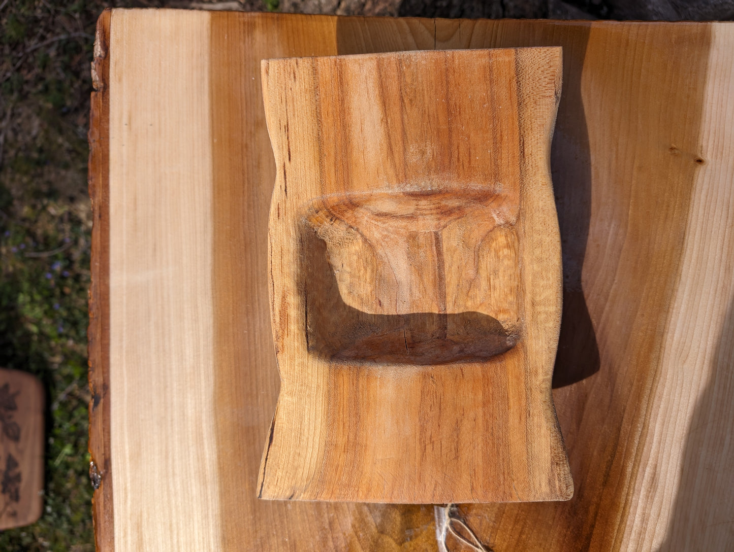 Trinket Dish hand carved spalted maple
