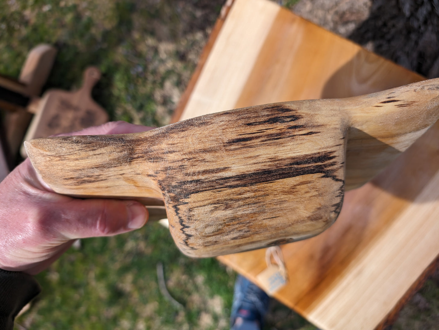 Trinket Dish hand carved spalted maple